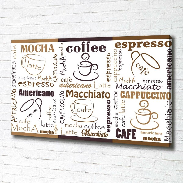 Canvas wall art Coffee time