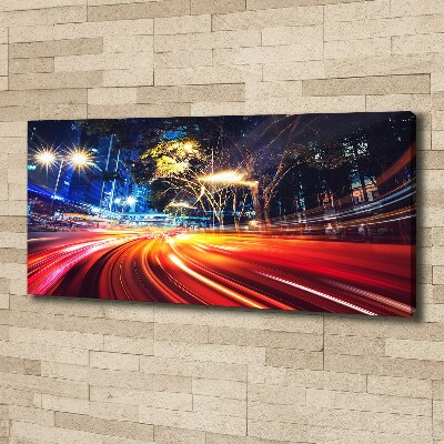 Canvas wall art Speed ??in the city