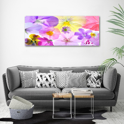 Canvas wall art Pansies