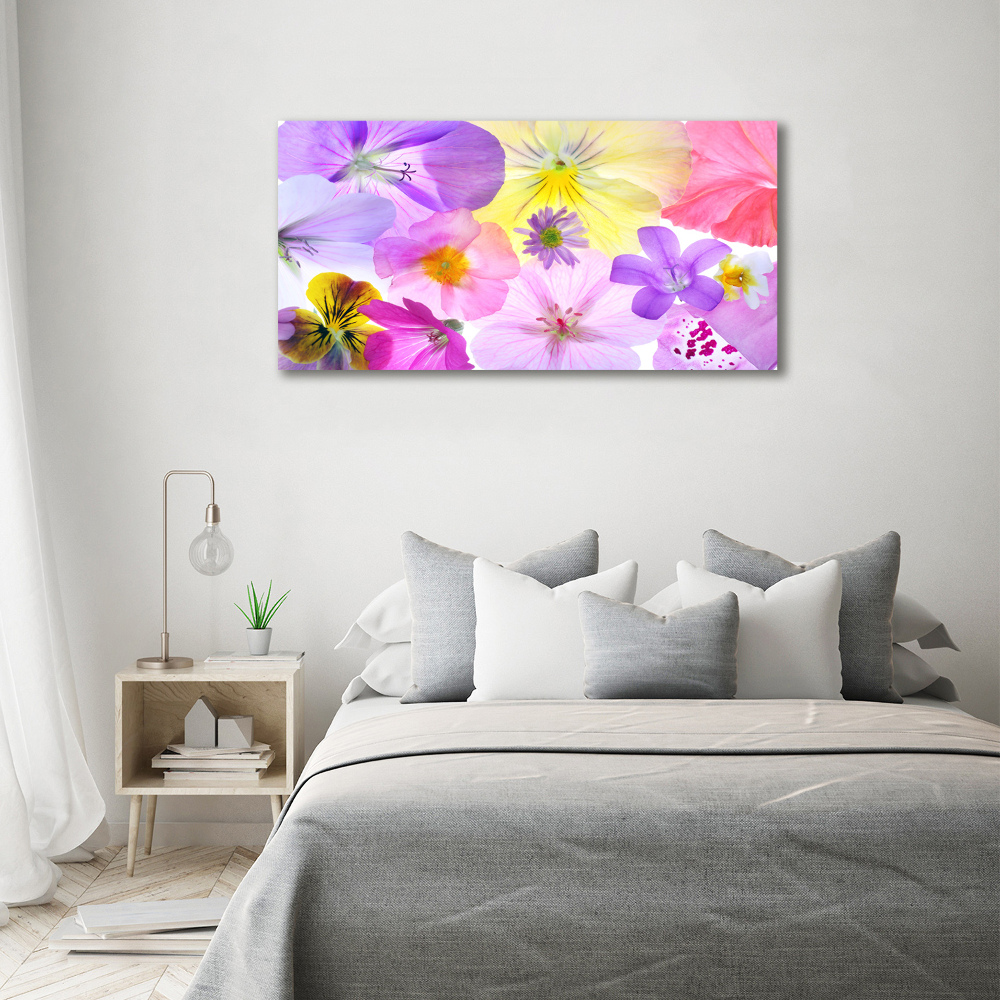 Canvas wall art Pansies