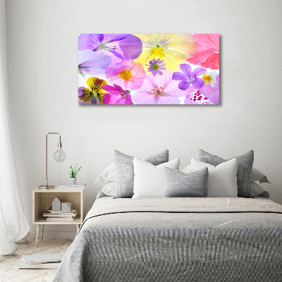 Canvas wall art Pansies