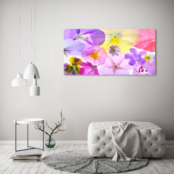 Canvas wall art Pansies