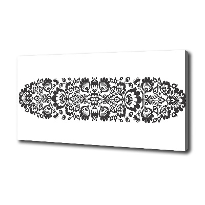 Canvas wall art Folk flowers