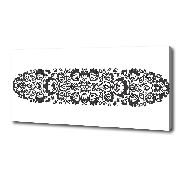 Canvas wall art Folk flowers