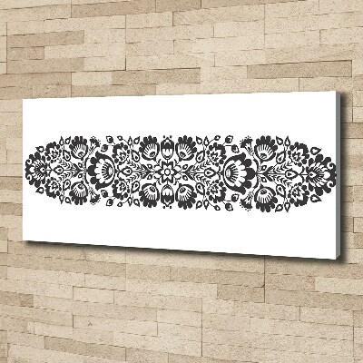 Canvas wall art Folk flowers