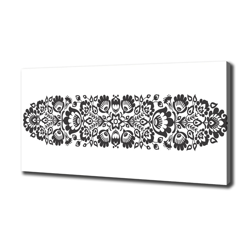 Canvas wall art Folk flowers