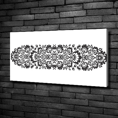 Canvas wall art Folk flowers