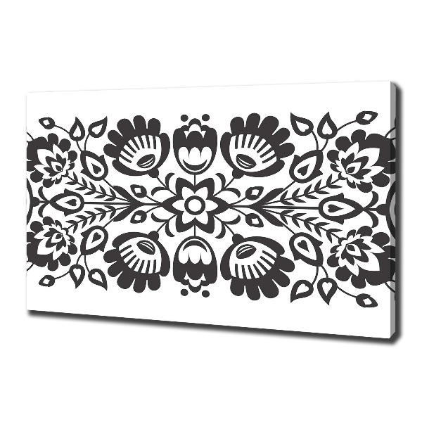 Canvas wall art Folk flowers