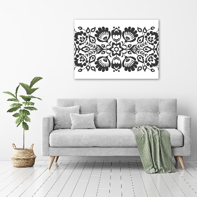 Canvas wall art Folk flowers