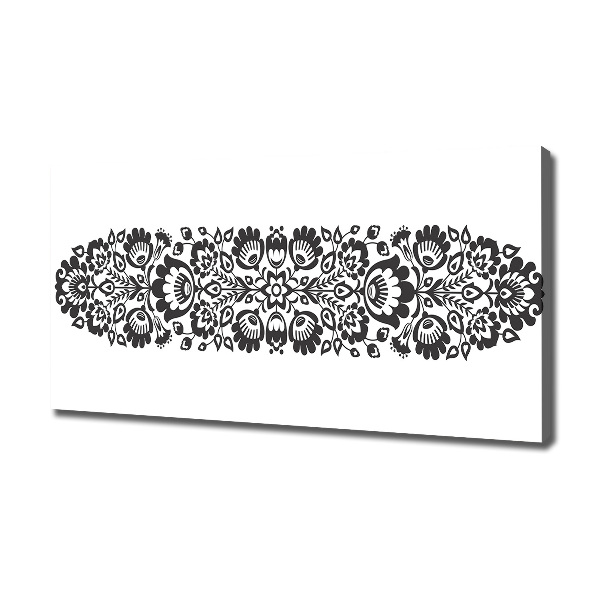 Canvas wall art Folk flowers