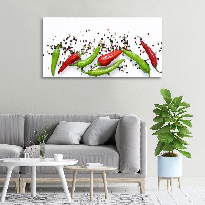 Canvas wall art Chilli peppers