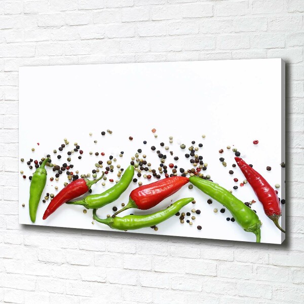 Canvas wall art Chilli peppers