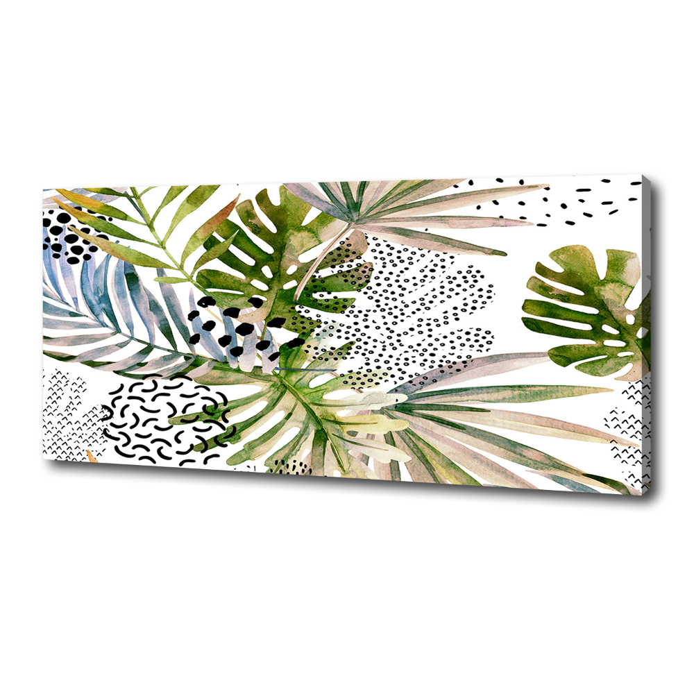 Canvas wall art Tropical leaves