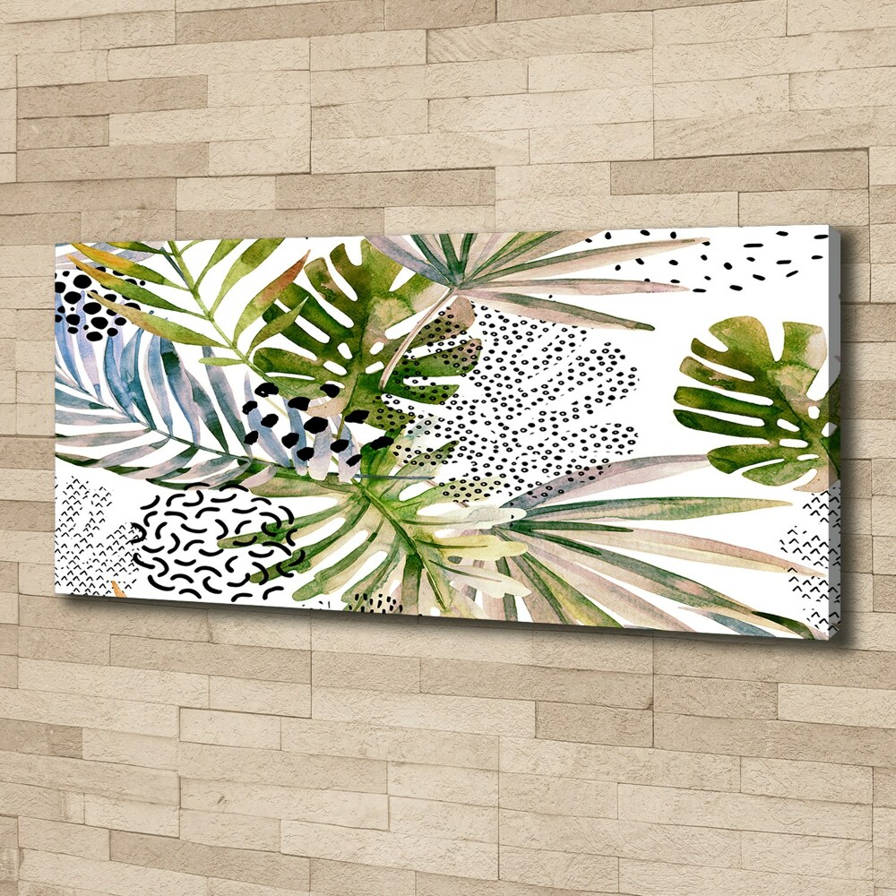 Canvas wall art Tropical leaves