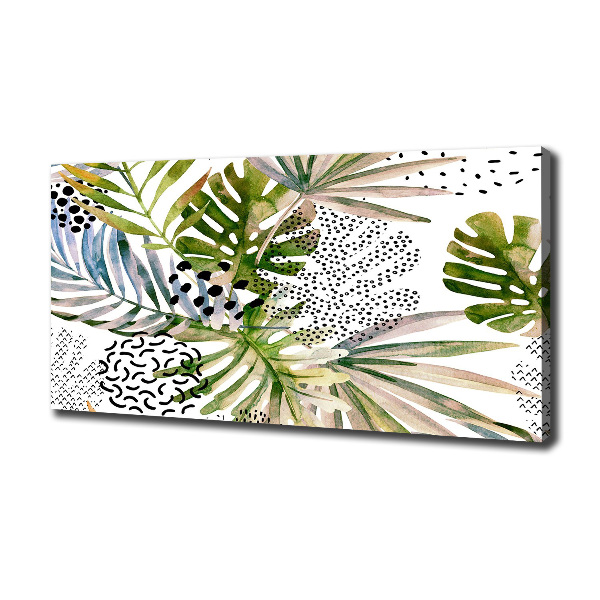 Canvas wall art Tropical leaves