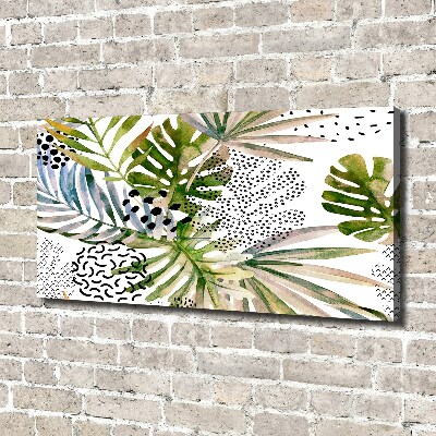 Canvas wall art Tropical leaves