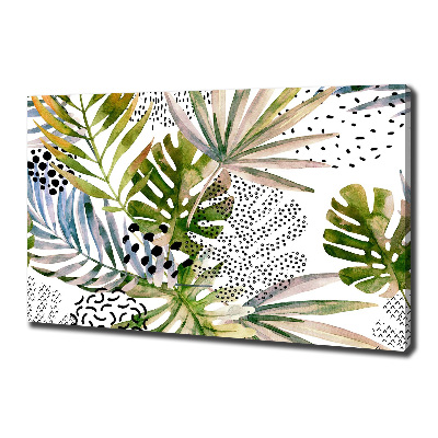 Canvas wall art Tropical leaves