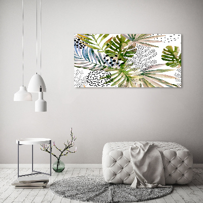 Canvas wall art Tropical leaves