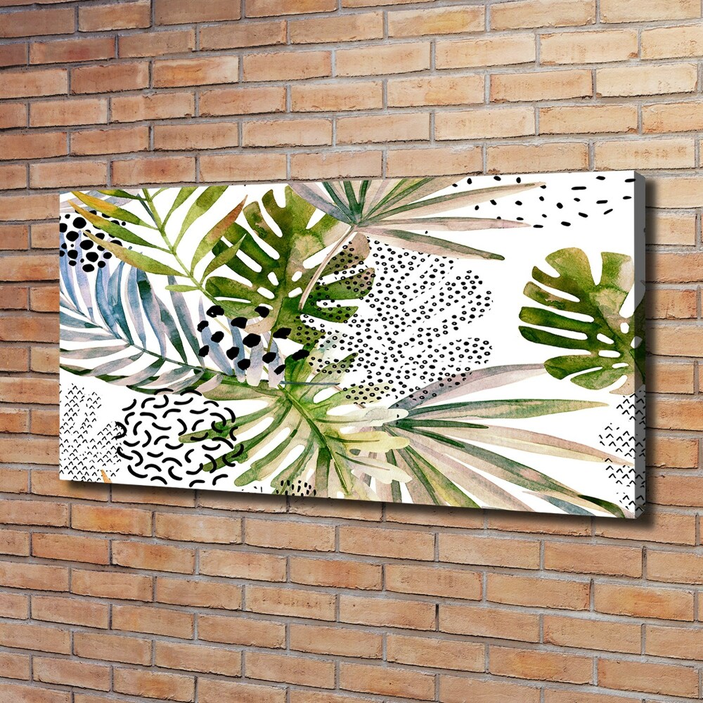 Canvas wall art Tropical leaves