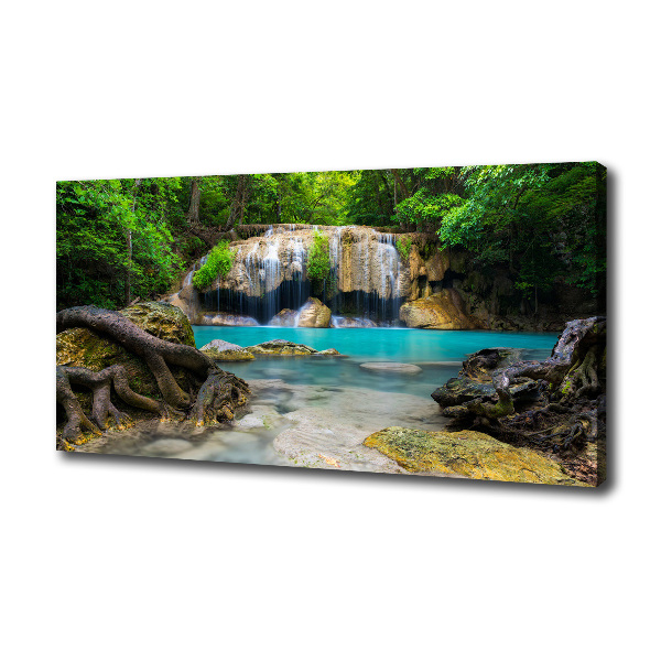 Canvas wall art Waterfall in the forest