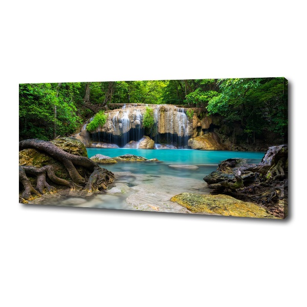 Canvas wall art Waterfall in the forest