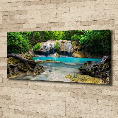 Canvas wall art Waterfall in the forest