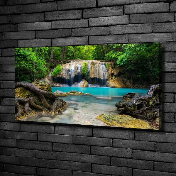 Canvas wall art Waterfall in the forest