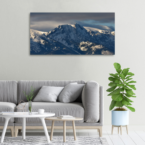 Canvas wall art Giewont in winter