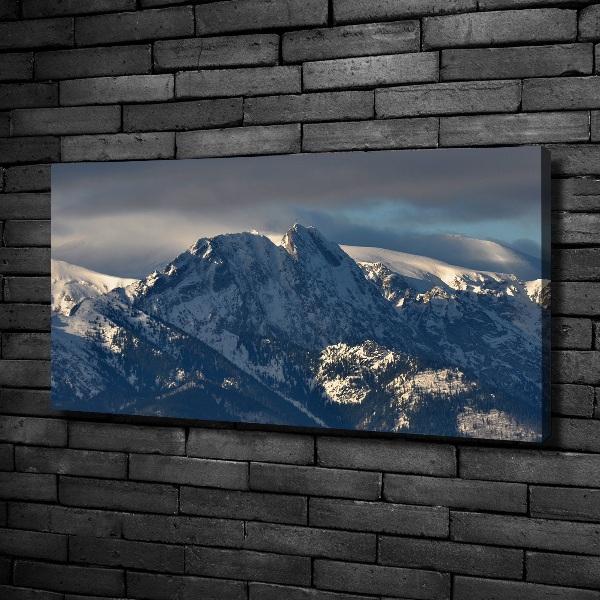 Canvas wall art Giewont in winter