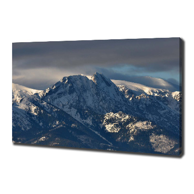 Canvas wall art Giewont in winter