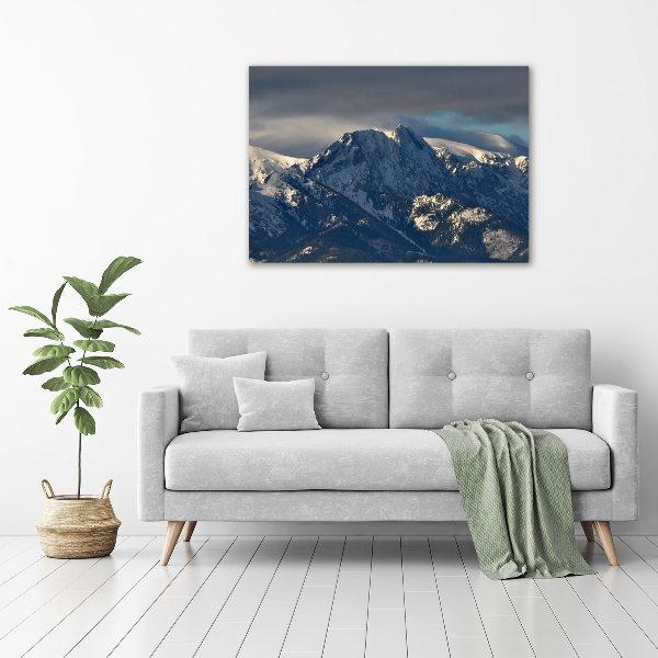 Canvas wall art Giewont in winter