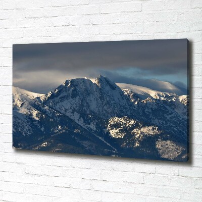 Canvas wall art Giewont in winter