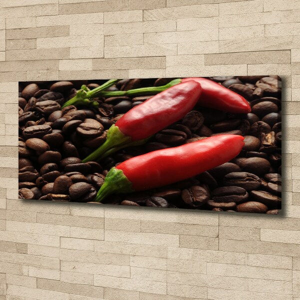 Canvas wall art Chilli and coffee