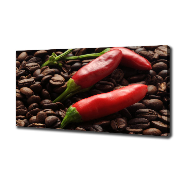 Canvas wall art Chilli and coffee