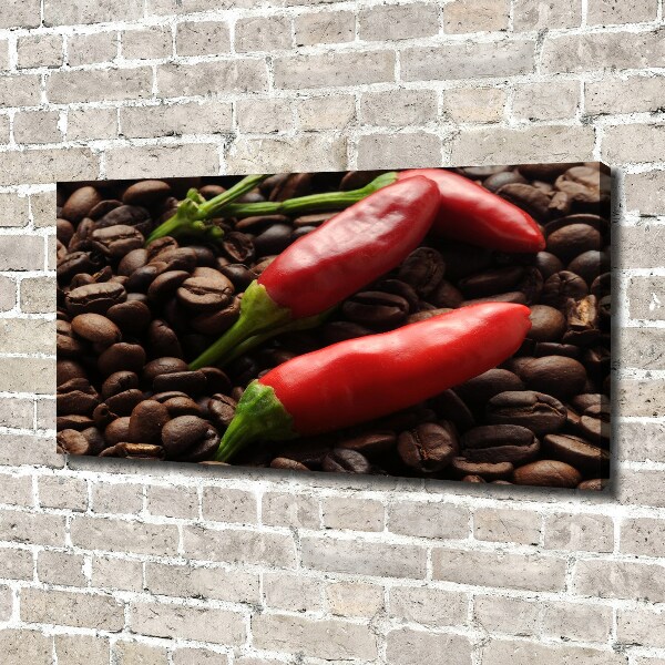 Canvas wall art Chilli and coffee