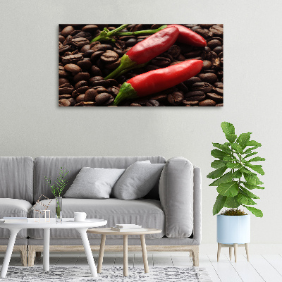 Canvas wall art Chilli and coffee