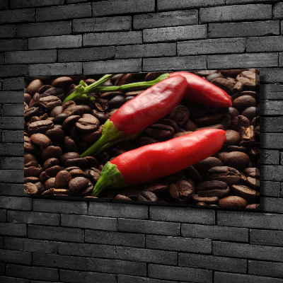 Canvas wall art Chilli and coffee