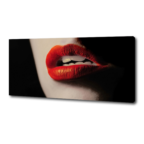 Canvas wall art Red lips