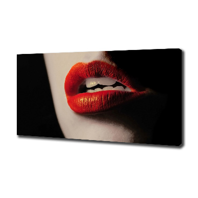 Canvas wall art Red lips