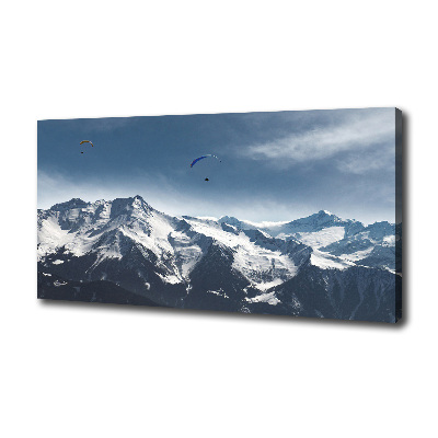 Canvas wall art Paraglide of the Alps