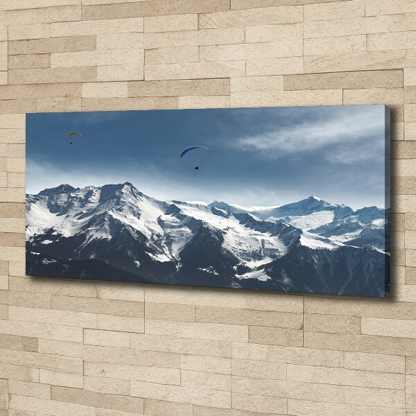 Canvas wall art Paraglide of the Alps