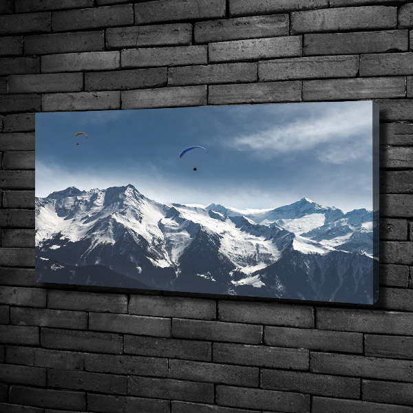 Canvas wall art Paraglide of the Alps