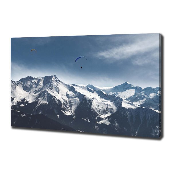 Canvas wall art Paraglide of the Alps