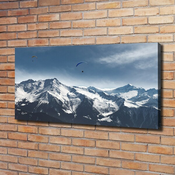 Canvas wall art Paraglide of the Alps