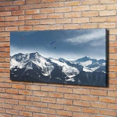 Canvas wall art Paraglide of the Alps