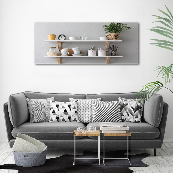 Canvas wall art Decorations on the shelf