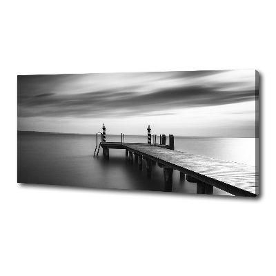 Canvas wall art Pier by the lake