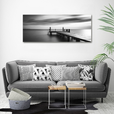 Canvas wall art Pier by the lake