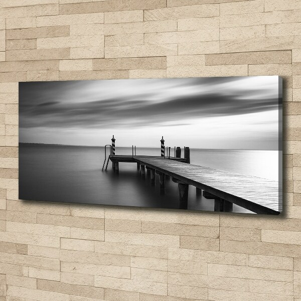 Canvas wall art Pier by the lake