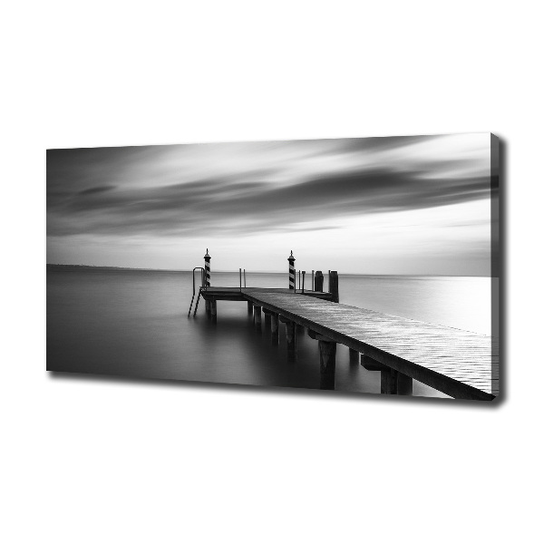 Canvas wall art Pier by the lake